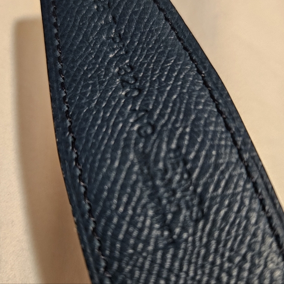 Men's Hermes Blue/red Reversible Leather Belt - Picture 7 of 9